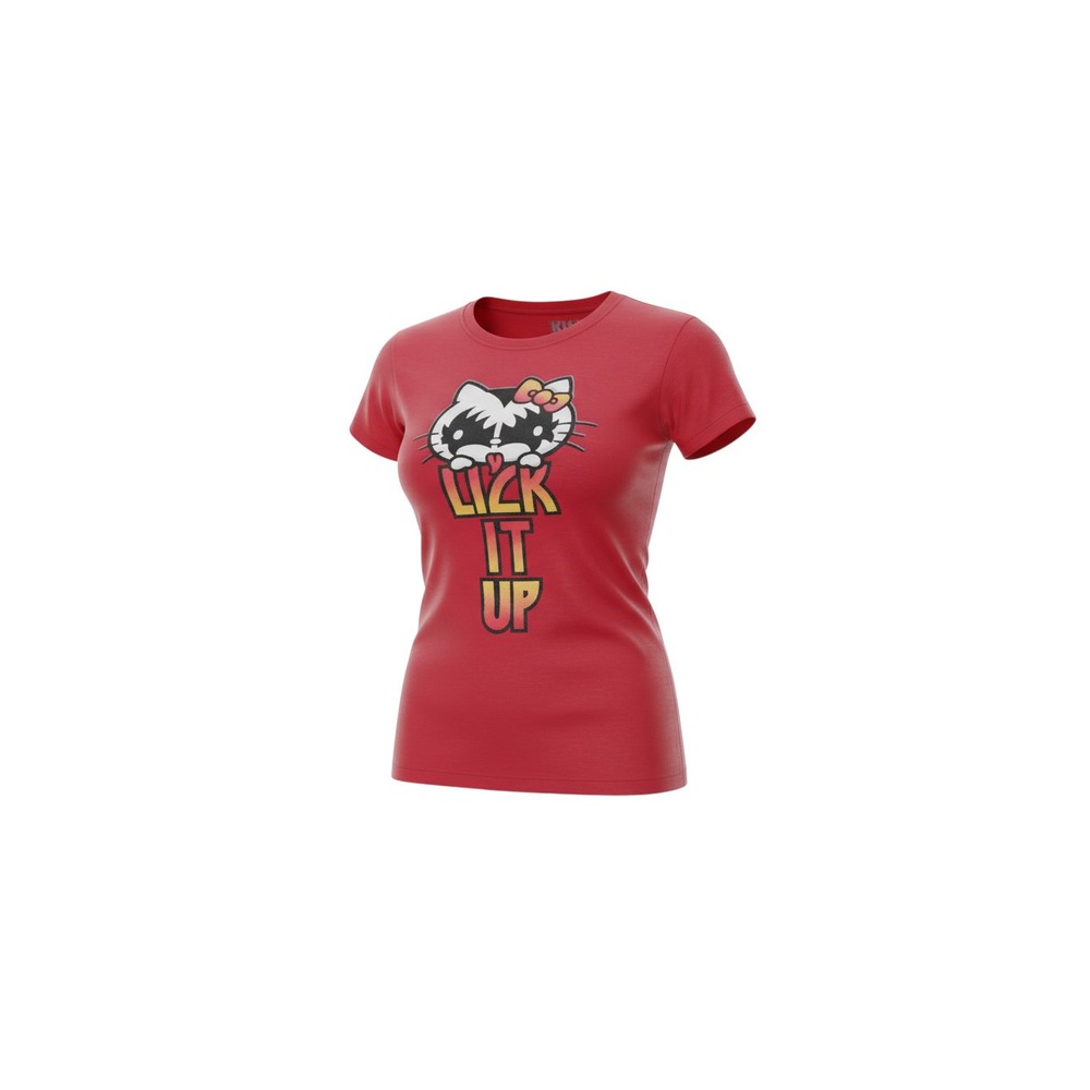 KISS Hello Kitty T-Shirt Womens M Red Lick It Up Catman Graphic Tee